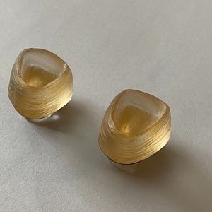 Alexis Bittar Handcarved Lucite Clip-Ons